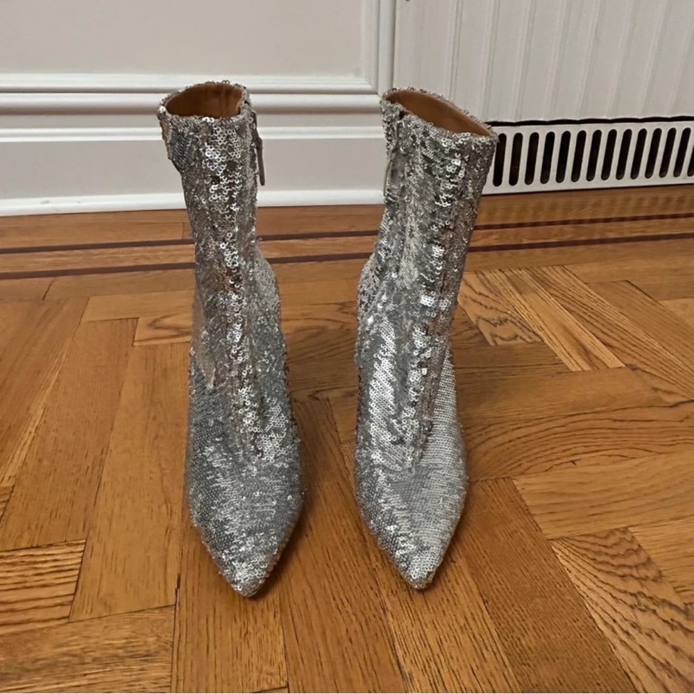 IRO Silver Sequin Heeled Boots - Picture 2 of 6